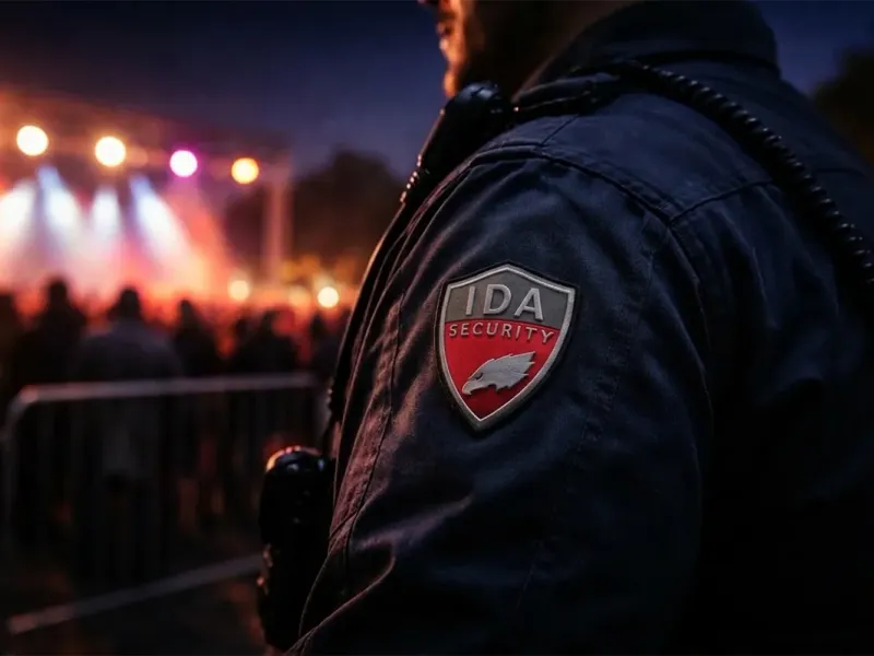 IDA-Security-Personal bei der Zutrittskontrolle einer Veranstaltung
